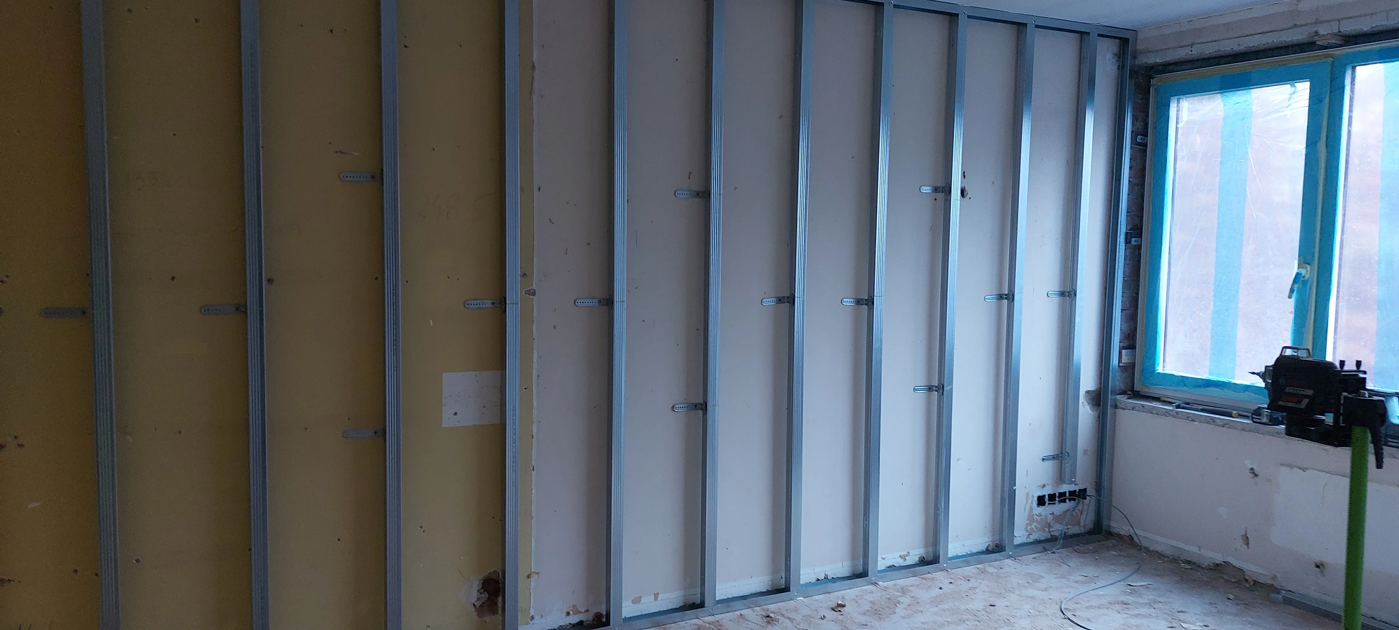 Gyproc frame opbouw Parelhoenstraat